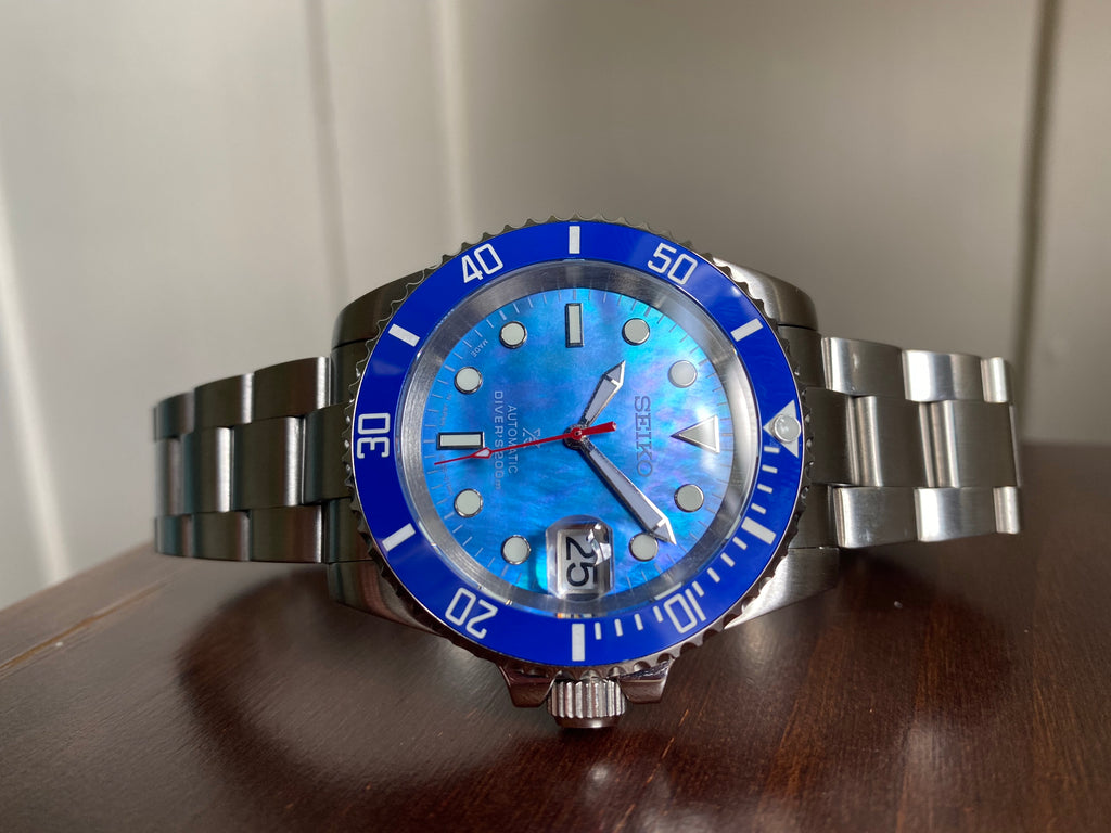 Smurf Submariner Seiko Mod