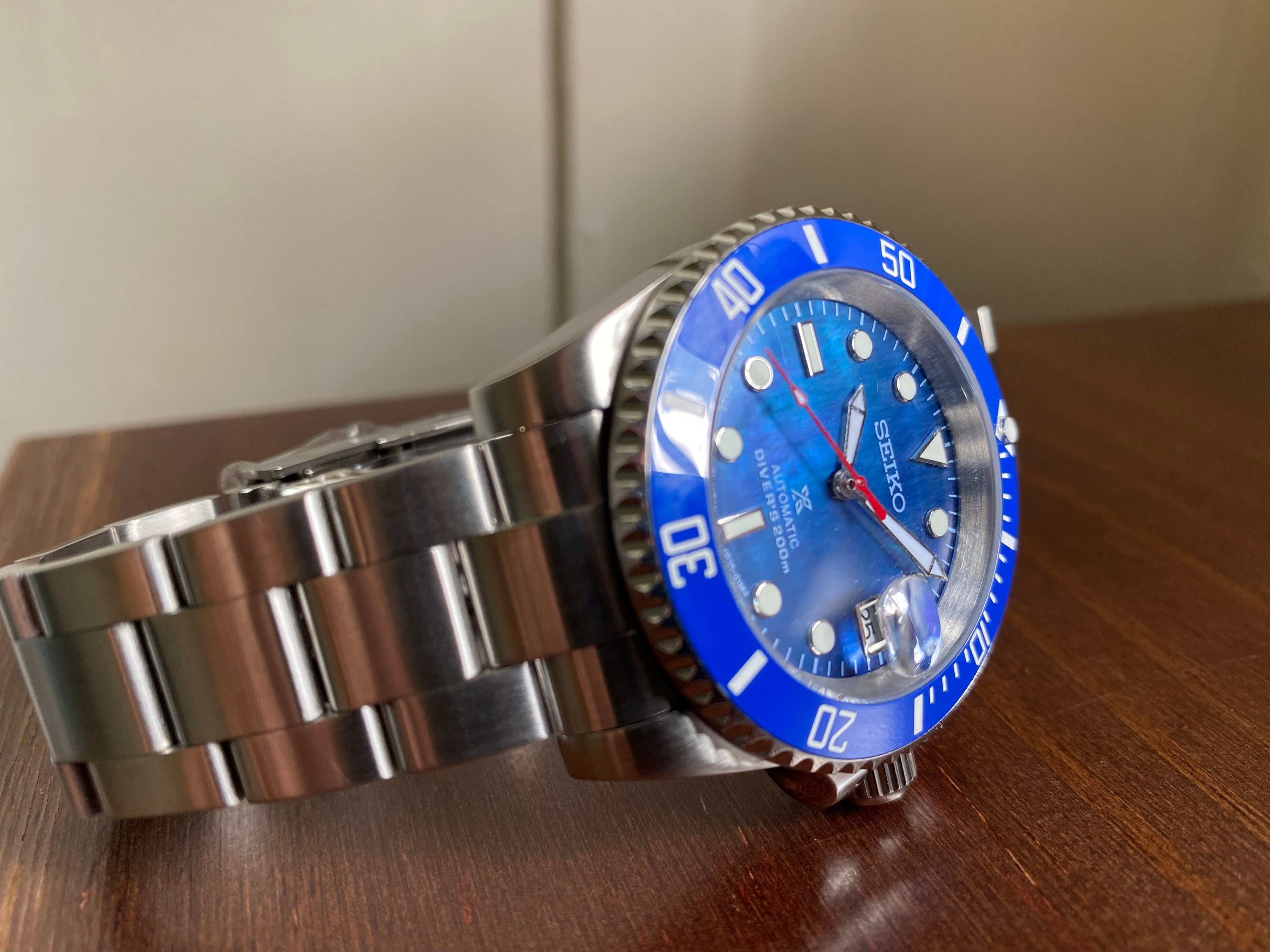 Smurf Submariner Seiko Mod